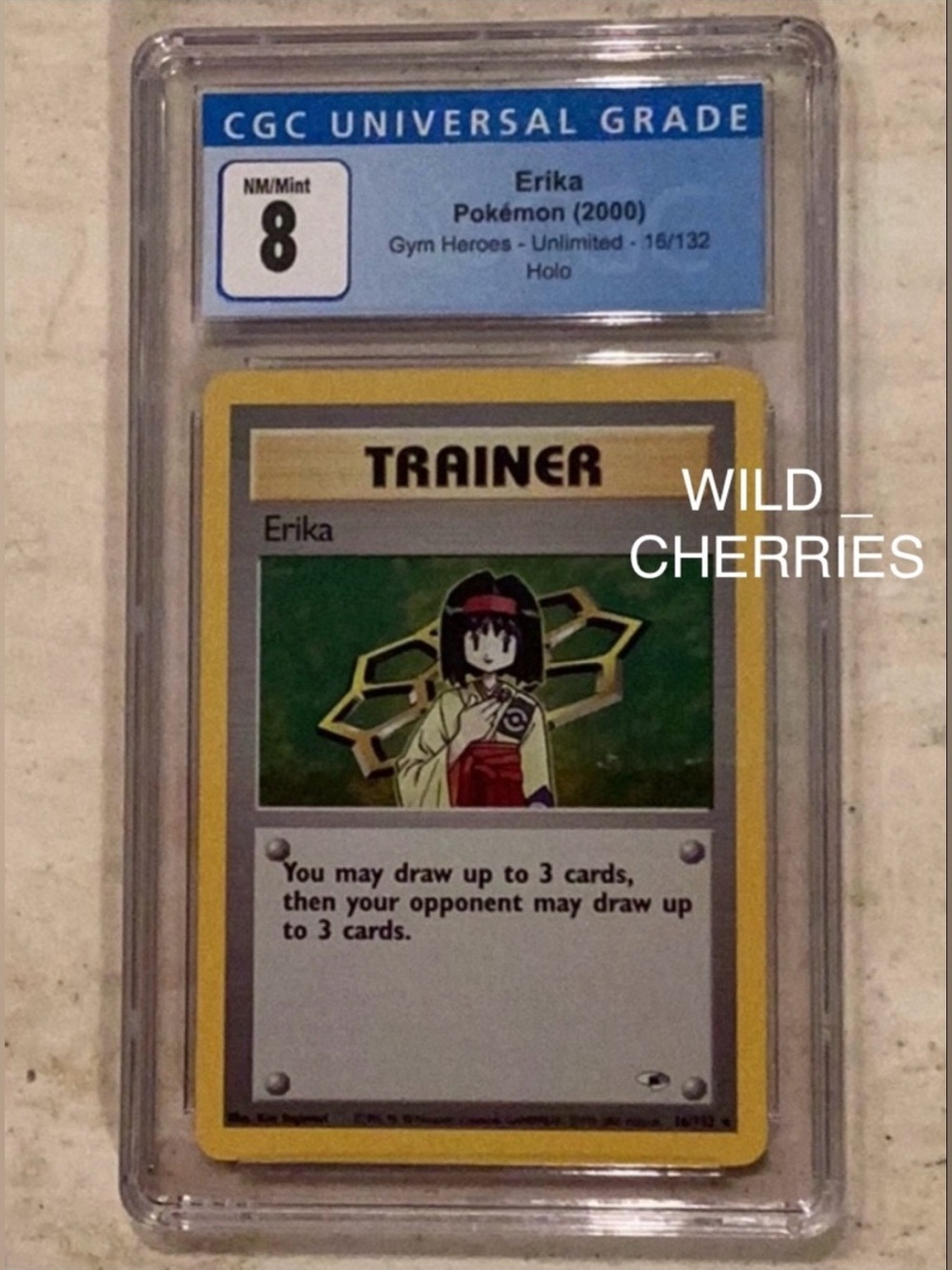 Pokemon Erika Gym Heroes 2000 Holo 16/132 CGC 8 TCG #16 WOTC